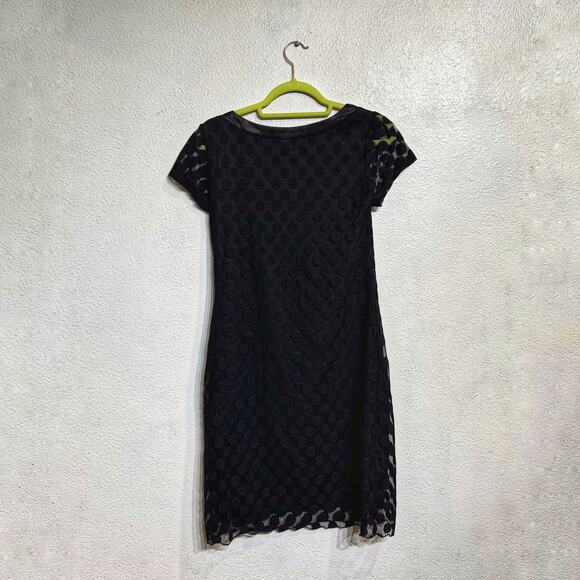 Enfocus Studio Black Swiss Dot Midi Dress Sz 8 - Picture 8 of 10